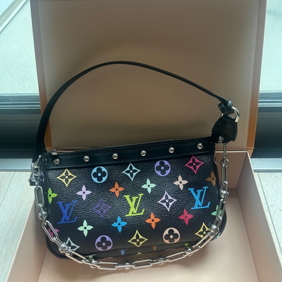 COPY - LIMITED Louis Vuitton x Takashi Murakami Pochette Accessoires Black Mult… - Picture 13 of 15
